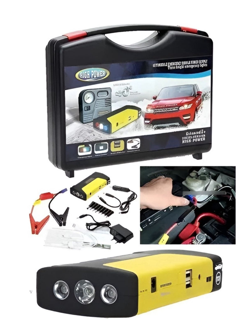 Cargador de Batería y Compresor 4 EN 1