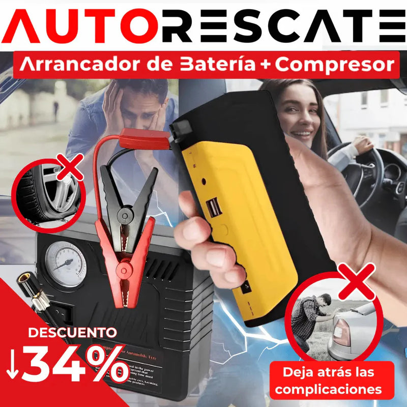 Cargador de Batería y Compresor 4 EN 1